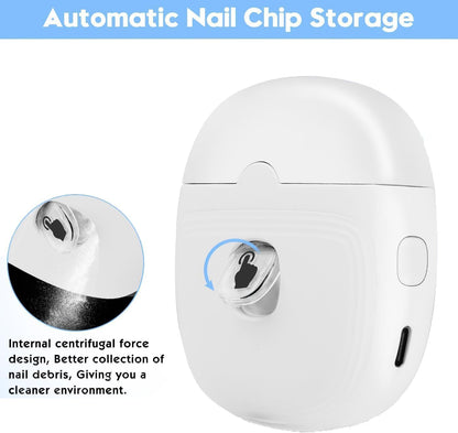 Electric nail clipper Automatic Nail Clipper, Electric Baby Nail Clippers with Light, Rechargeable Nail Clippers with Catcher, Electric Nail File for Baby, Kids, Seniors