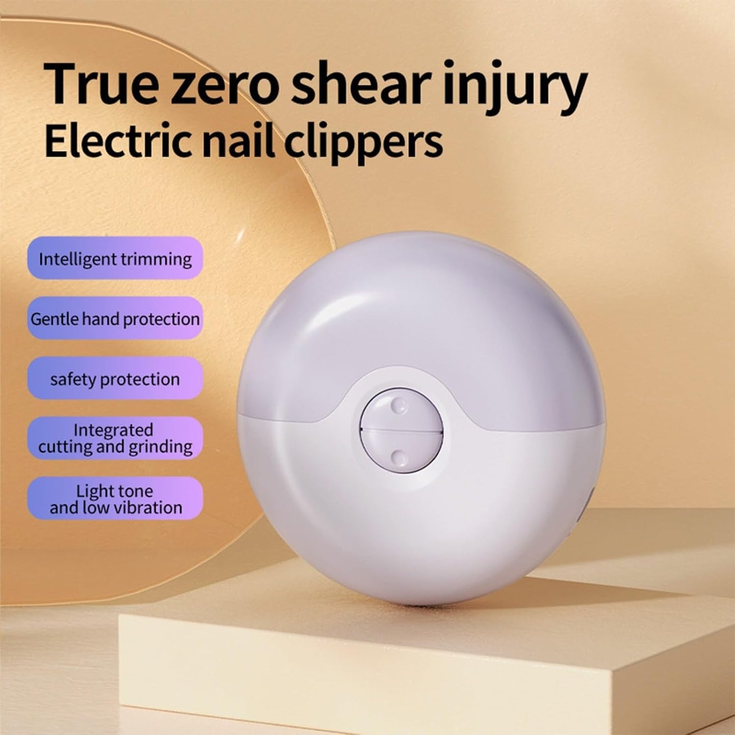 2 In 1 Electric Polishing Automatic Nail Clippers, Electric Nail Clippers for Adults Seniors, Electric Toenail Clippers, Electric Toe Nail Clippers with LED Light(Red)