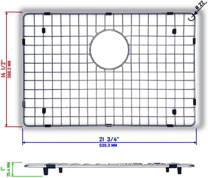 Yutong 16" x 20" Top-Mount/Drop in SS304 Stainless Steel Kitchen Black Sink Single Bowl Without Grid