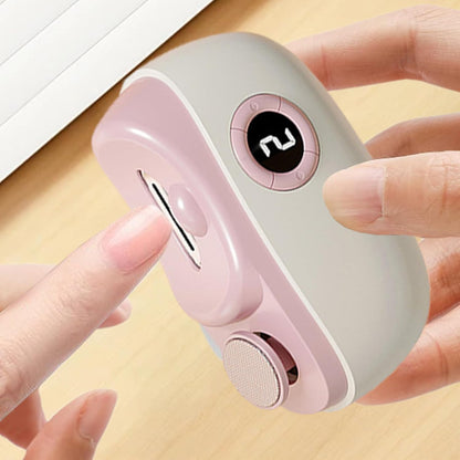Electric Nail Clippers for Seniors - Automatic Nail Clipper | USB Rechargeable Fingernail Trimmer | LED Nail Clippers with 3-Speed Settings & Scraps Storage for Travel Home