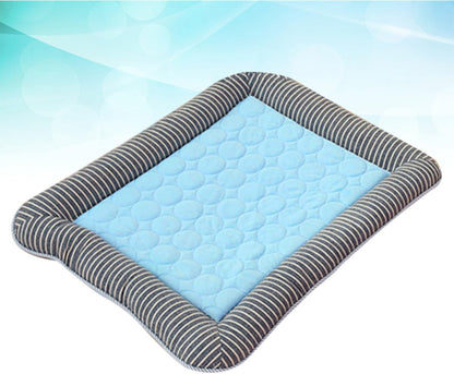 PET Cooling Mat Self Cooling Non Slip Fabric Blue Summer Bed