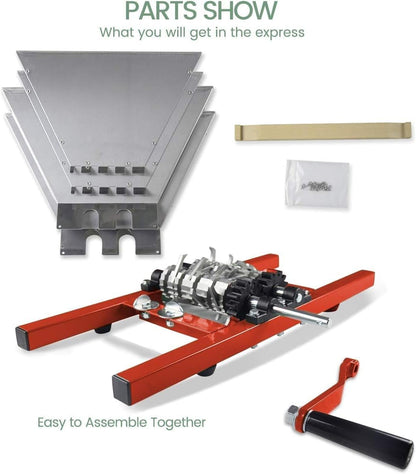 SQUEEZE master Fruit Apple Wine Classic Crusher -7 Litre/1.8Gallon Manual Grinder- Large Stainless Steel-Red