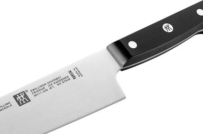 ZWILLING Gourmet 7-Piece Self Sharpening Block Set | Set Contains : 4" Paring | 6" Utility | 5" Tomato/Utility | 8" Bread | 8" Chef | Twin L Multi-Purpose Scissors