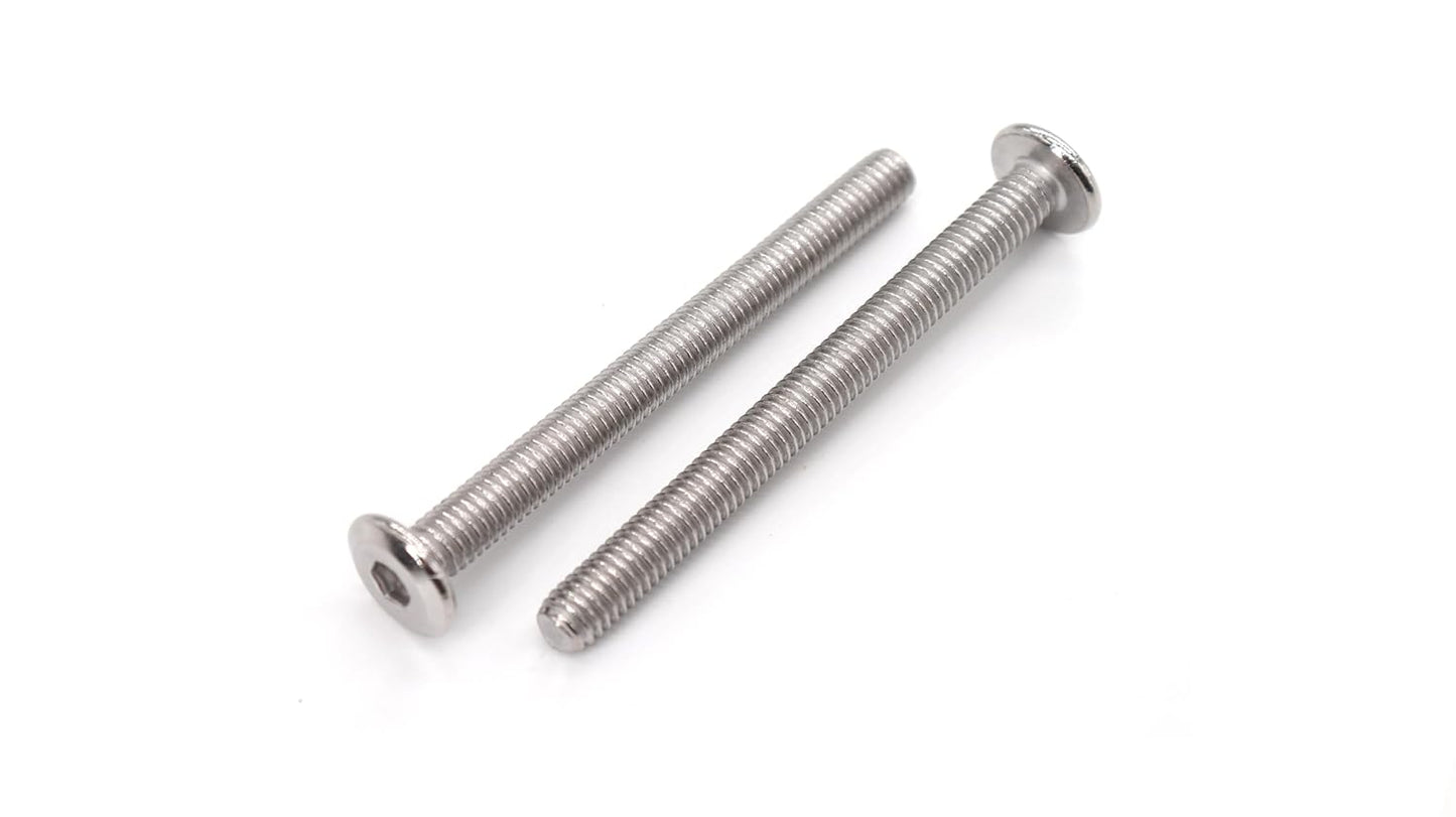 binifiMux 4pcs M10-1.25 x 70mm Serrated Flanged Hex Bolts Flange Hexagon Screws, Stainless Steel 18-8 (304), Plain Finish, DIN 6921