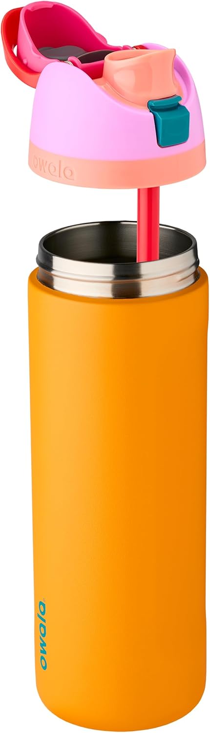 Owala Kids FreeSip Insulated Stainless Steel Water Bottle with Straw, BPA-Free Sports Water Bottle, Great for Travel, 16 oz, Celestial Sphere