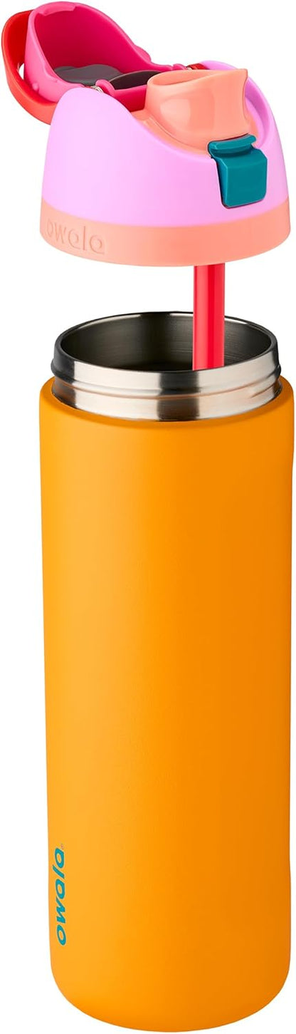 Owala Kids FreeSip Insulated Stainless Steel Water Bottle with Straw, BPA-Free Sports Water Bottle, Great for Travel, 16 oz, Celestial Sphere