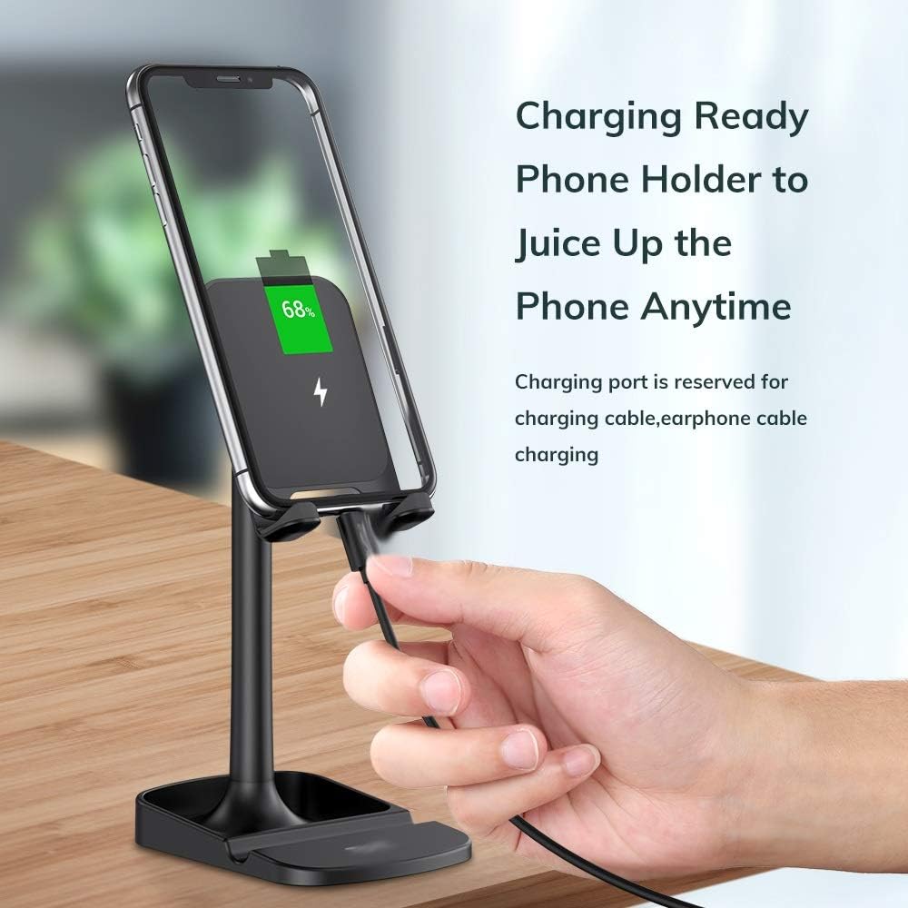 Universal Phone Holder Stand - Adjustable Tablet & Cell Phone Desk Support, Portable Mobile Holder for Home & Office Use - One Color