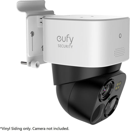 OkeMeeo No-Drill Vinyl Siding Mount for Eufy SoloCam S340, Solocam E30 and 4G LTE Cam S330(White, 1 Pack)