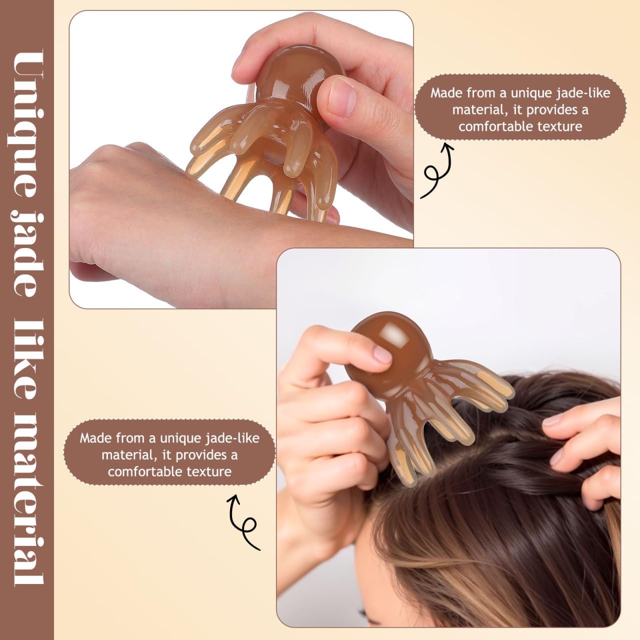 Resin Octopus Massage Comb Scalp Massager Hair Tool Scalp Caring Comb Acupoint Head Massager