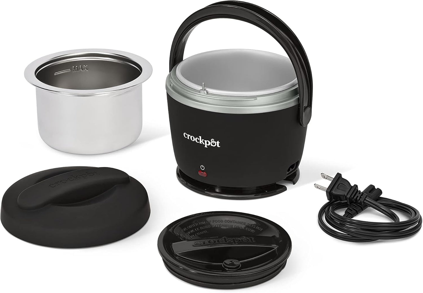 Crock-Pot Lunch Crock Food Warmer, Heated Lunch Box, 20 oz, Licorice Black