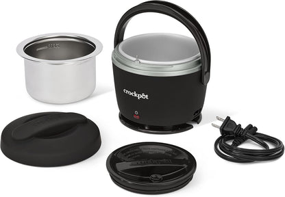 Crock-Pot Lunch Crock Food Warmer, Heated Lunch Box, 20 oz, Licorice Black