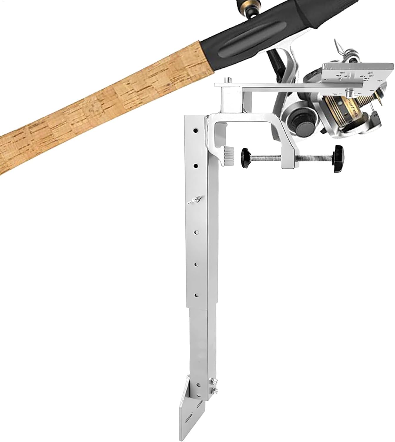 Kayak Fish Finder Mount, Upgraded Saltwater Fish Finder Bracket, 360° Rotation Height Adjustment Bracket for Boat Marine Saltwater Freshwater Fishing