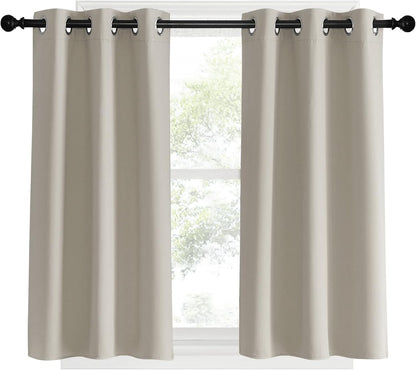 NICETOWN Blackout Curtains 2 Panels for Bedroom- Thermal Insulated Grommet Blackout Curtains 63 Inches Long for Living Room/Kitchen Rideaux occultants (2 Panels, W42 x L63 -Inch,Grey)