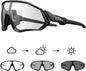 KAPVOE Photochromic Cycling Glasses Men Women Mountain Bike Sunglasses Clear MTB Bicycle Riding - K9408