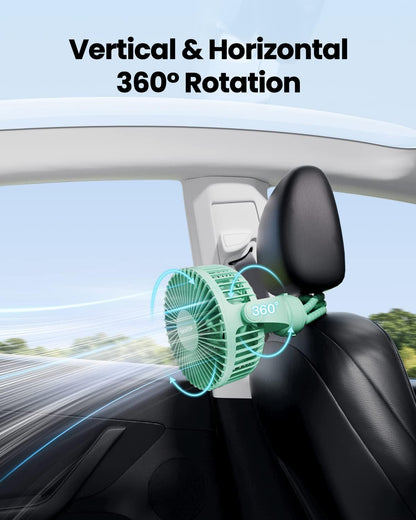 Gaiatop Mini Portable Pram Fan, Rechargeable Small Clip on Fan for Stroller, Detachable 3 Speed 360 Degree Rotate Flexible Tripod Handheld Desk Cooling Car Seat Crib Treadmill Travel Black