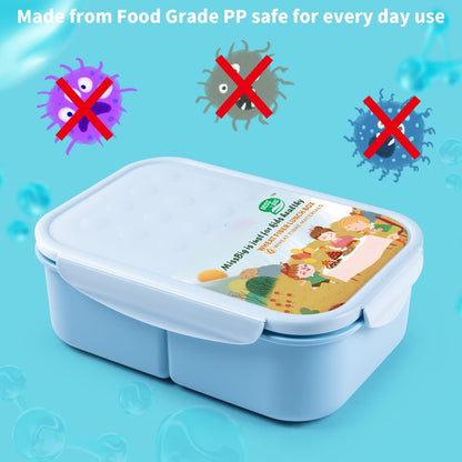 MISS BIG® Bento Box,Lunch Box Adult,Ideal Leak Proof Lunch Containers,Mom's Choice Lunch Box for Kids,No BPAs and No Chemical Dyes,Microwave and Dishwasher Safe Lunch Container (1900ml White)