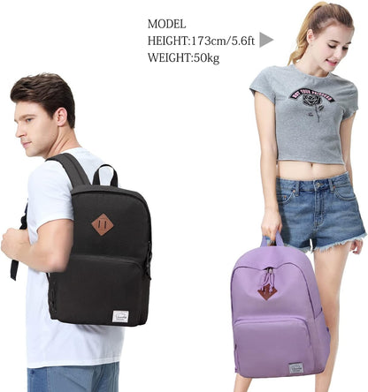 VASCHY Lightweight School Backpack for Women with Sleeve for 14" Laptop