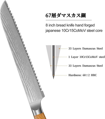 HOSHANHO Damascus Fillet Knife 7 Inch, Professional VG-10 Super Steel Boning Knife, Ultra Sharp Fish Knife with Ergonomic Handle