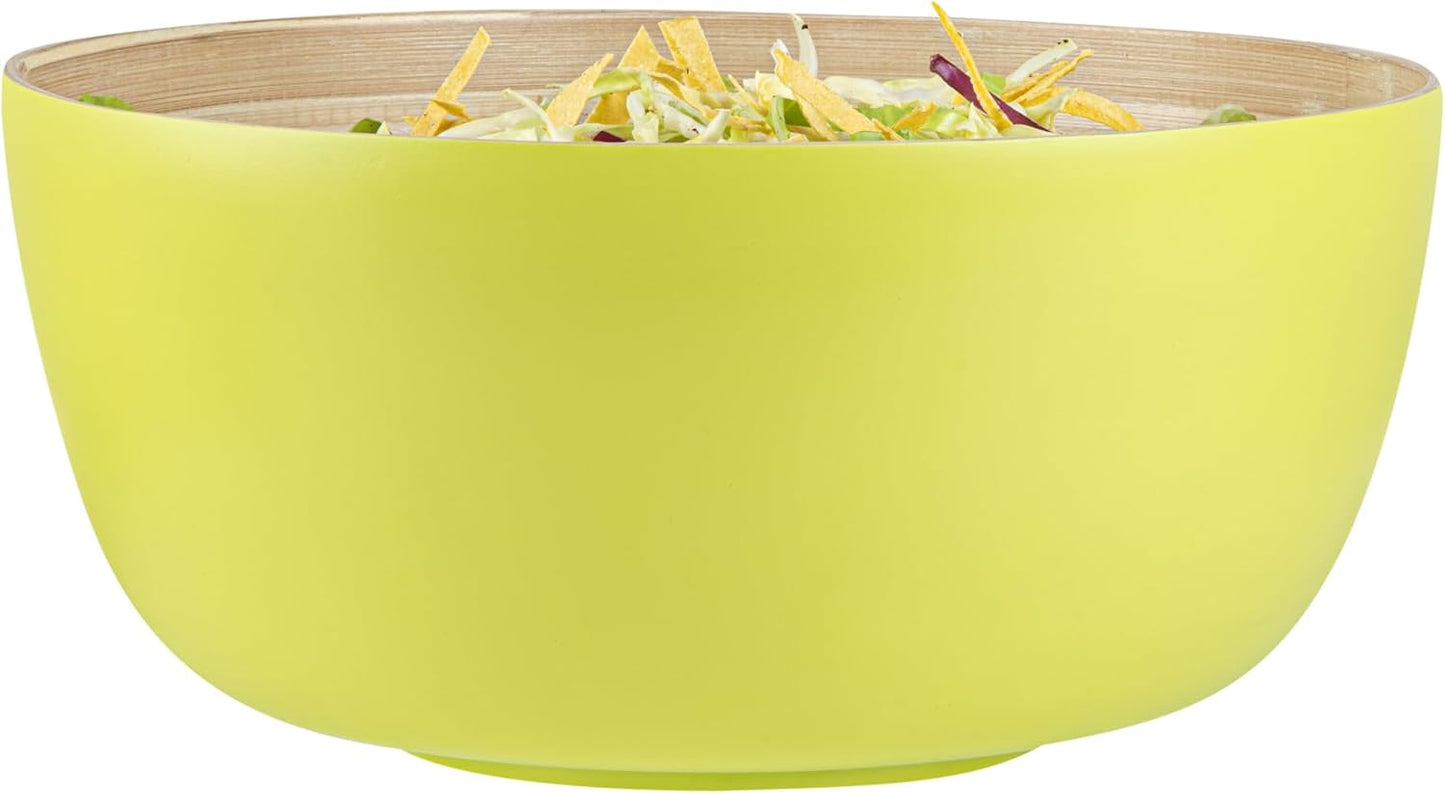 Restaurantware-Bambuddha 15 Ounce Small Salad Bowl, 1 Heavy-Duty Round Salad Bowl - Sustainable, Reusable, Black Bamboo Serving Dish, for Serving Salads, Fruits, and Appetizers