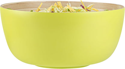 Restaurantware-Bambuddha 51 Ounce Extra Large Salad Bowl, 1 Heavy-Duty Round Salad Bowl - Sustainable, Reusable, Blue Bamboo Serving Dish, for Serving Salads, Fruits, and Appetizers