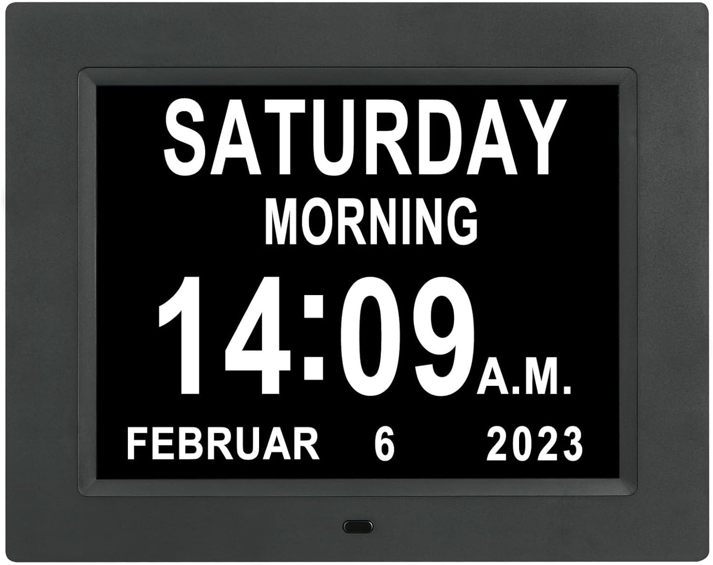 [2025 Newest] Digital Day Calendar Clocks 3 Medicine Reminders Extra Large 8 Inch Non-Abbreviated Day Date Month Dementia Senior Clock for Eldarly Memory Loss Vision Impaired Clock