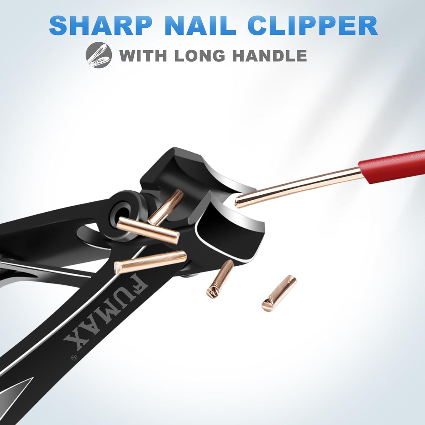 Nail Clippers for Men Thick Nails, Large Toe Nail Clippers for Seniors with 15mm Wide Jaw Opening, Heavy Duty Nail Cutter with Long Handle Gifts for Men Women