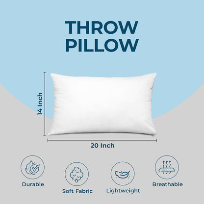 Utopia Bedding Throw Pillows (Set of 4, White), 18 x 18 Inches Pillows for Sofa, Bed and Couch Decorative Stuffer Pillow