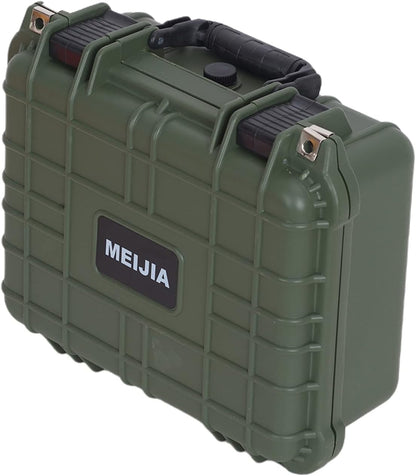 MEIJIA Portable All Weather Waterproof Protective Case,Hard Case,Camera Case with Customized Fit Foam,Fit Use of Drones,Camera,Equipments,Pistols,13.35 x11.63x5.98inches (Yellow)