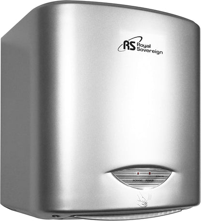 Royal Sovereign Touchless Automatic Hand Dryer, High Efficiency, Dual Plug-in Ready or Hard-Wired Installation Option, Tamper Resistant. (RTHD-421S)