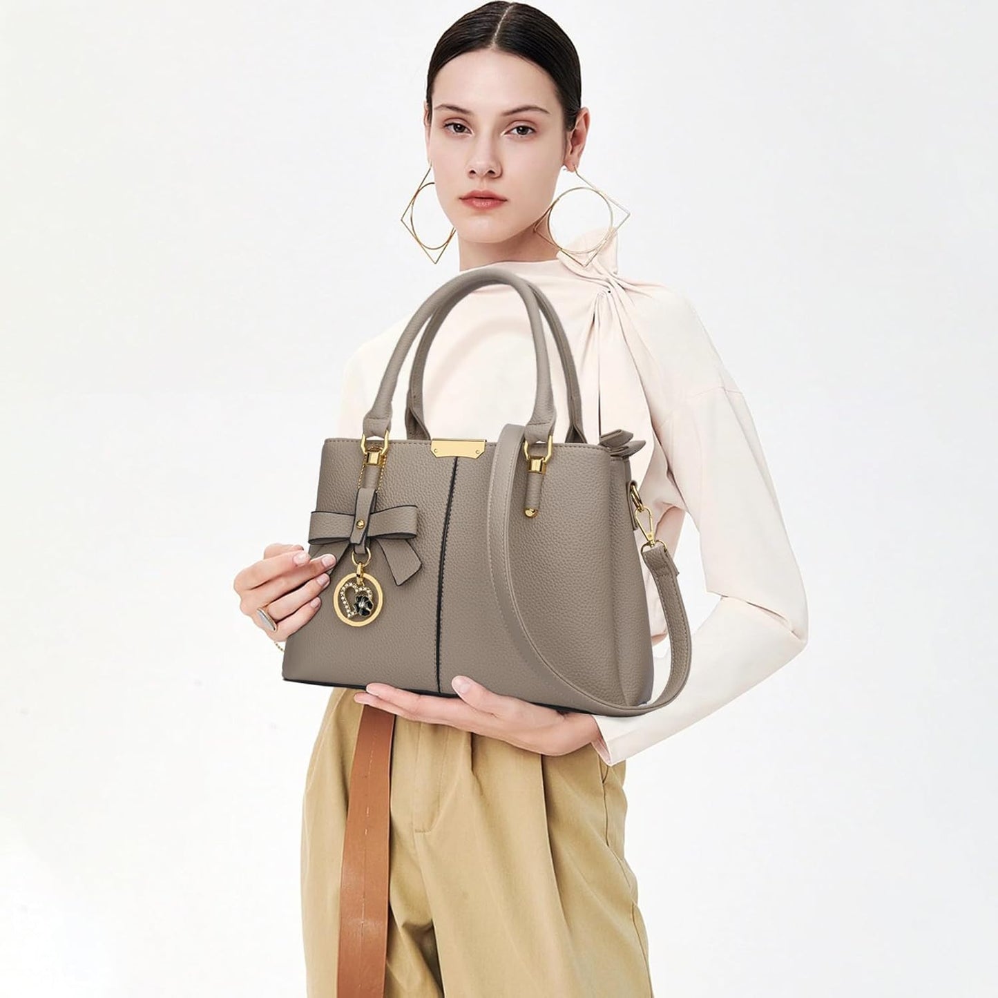 KKXIU Trendy Tote Bag for Women Lightweight Oxford Big Capacity Shoulder Purses and Handbags