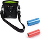 1 Pcs Dog Treat Training Pouch,with 2 Belts, Treat Pouch Dog Training Contains 2 Rolls of Poop Bags, Adjustable Dog Treat Bag, Hands-Free Puppy Training Pouch for Dog Treats (Black)