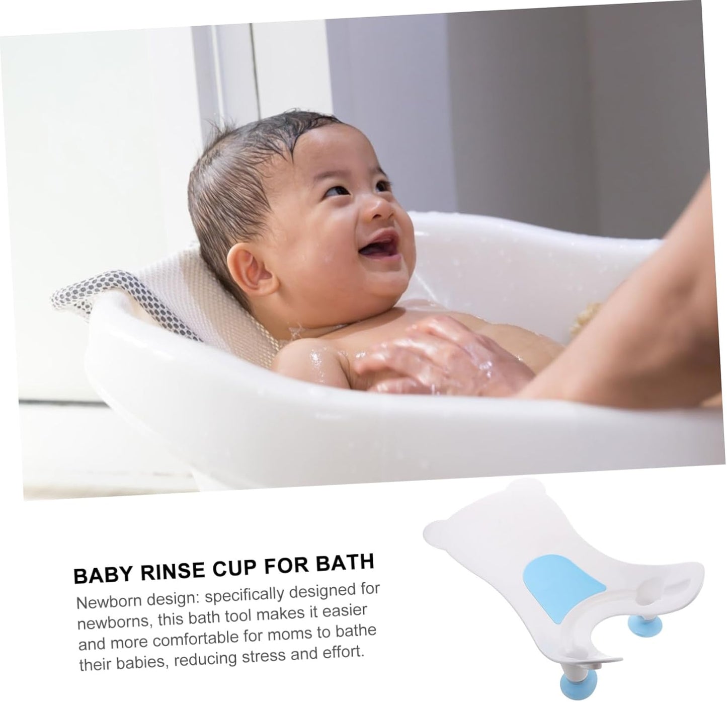 Totority Boy Girl Bathtub Seat Portable Sink Bathtub for Newborns Wash Tub Rinse Cup Bath Accessories for