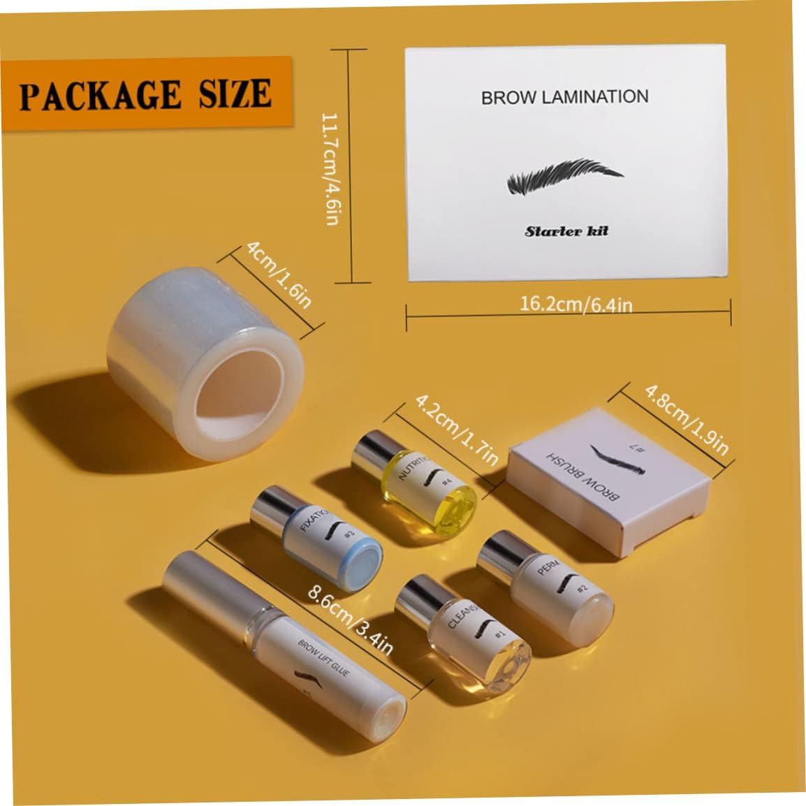 Eyebrow Lamination Kit, 3D Brow Perming Set for Home Use | Quick 15-Min Application, For Beginners, Great for At-Home Grooming