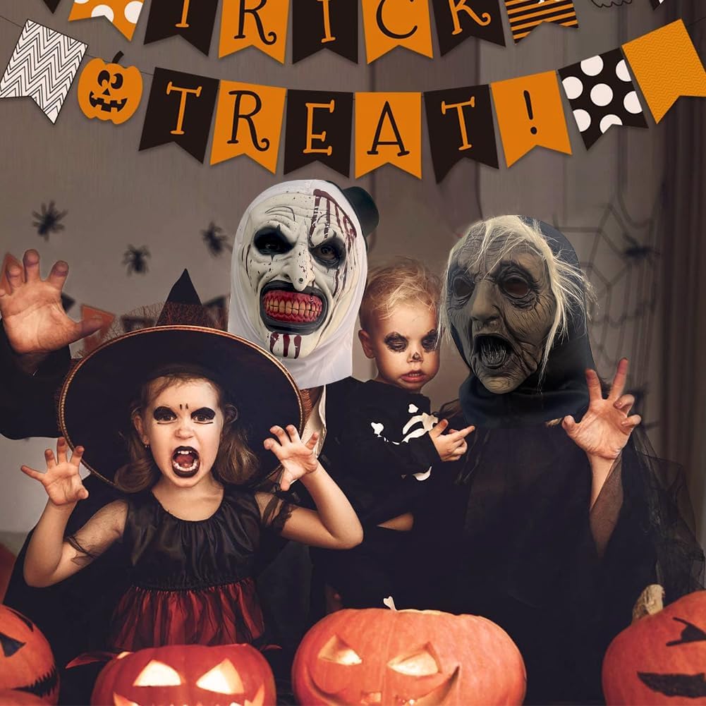 ACBAGI Halloween Mask Costume Old Women Mask Scary Halloween Masks Cosplay mask for adults