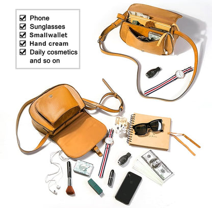 Crossbody Bags for Women Small Over the Shoulder Saddle Purses and Boho Cross body Handbags,Vegan Leather