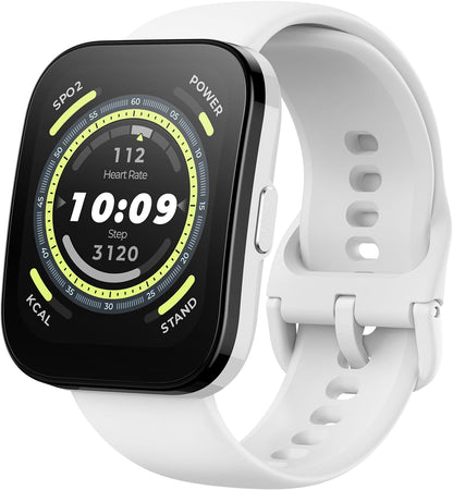 Amazfit Bip 5 Smart Watch Health & Fitness Tracker for Men Women, GPS, Alexa Built-In, Bluetooth Phone Calls, 10-Day Battery, 24H Heart Rate Sleep Monitoring, for Android & iPhone, White