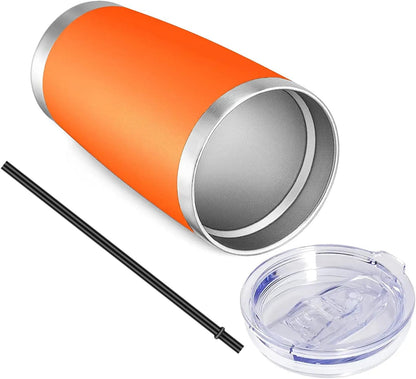 VEGOND 20oz Tumbler with Lid and Straw Stainless Steel Tumbler Cup Bulk Vacuum Insulated Double Wall Travel Coffee Mug Powder Coated Coffee Cup (Bluish Violet 6 Pack)