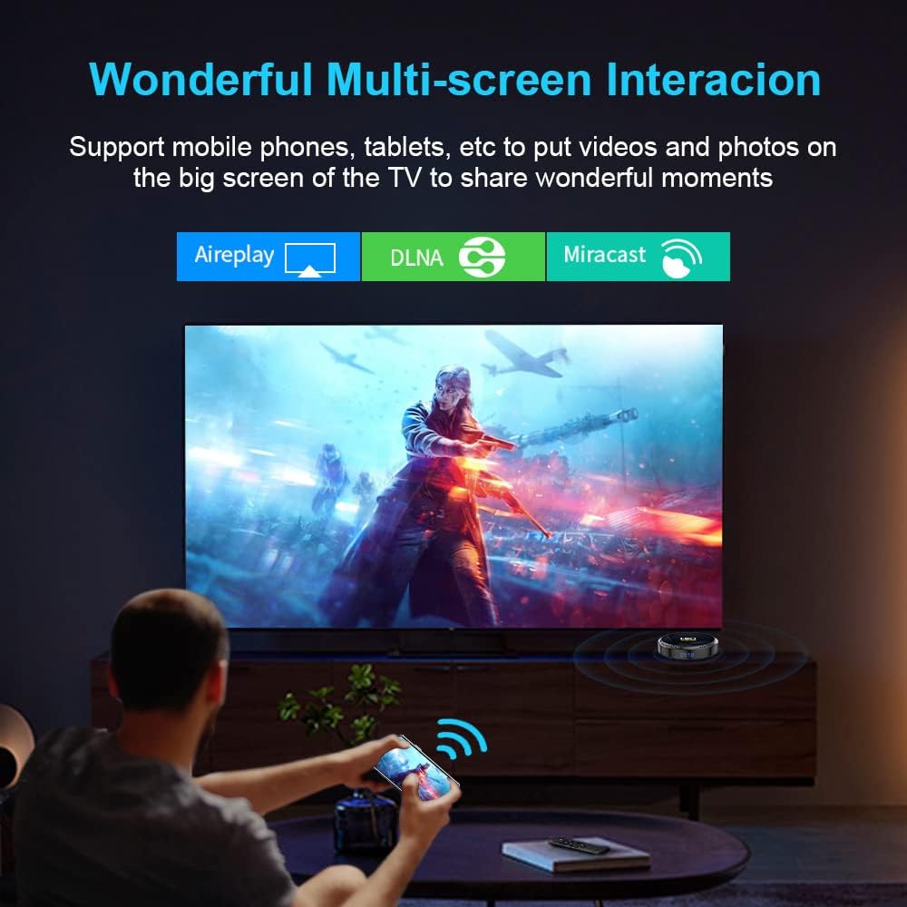 Android 12.0 HK1 Box TV Box 4GB RAM 64GB ROM H618 Quad Core CPU Support Dual WiFi 2.4G+5G/4K/3D BT 5.0 Smart TV Box