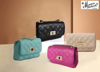 MamaMilano Women/Girls Italian Handmade Genuine Leather Cleo Shoulder Bag/Purse/HandBag/Totebag with Shoulder Strap