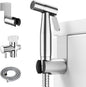 Arofa Handheld Bidet Sprayer for Toilet-Adjustable Water Pressure Control with Bidet Hose for Feminine Wash, Stainless Steel Brushed Nickel Cloth Diaper Bidet Toilet Sprayer for Baby Wash