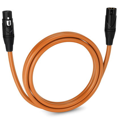LyxPro 6 Feet XLR Microphone Cable Balanced Male to Female 3 Pin Mic Cord for Powered Speakers Audio Interface Professional Pro Audio Performance and Recording Devices - Blue