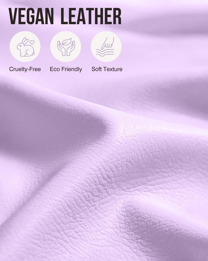 Lunch Box Bag Women Girls - Double Deck Vegan Leather Insulated Waterproof Leakproof Cooler for Work Travel Picnics - Back to School Teacher Mothers Day Christmas Birthday Gifts (Purple, Medium 10L)