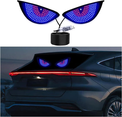 2Pcs Car Demon Eye Lamp,Car Windshield LED Eye,Car Rear Window LED Demon Eye,Dynamic Demon Eye Car Lamp,LED Eyes for Car,Car LED Demon Eye Light