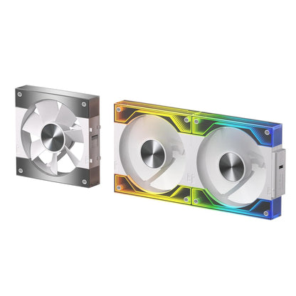 LTC CF-123D 120mm PC Case Fan, Daisy-Chain Connection, Infinity Mirror ARGB Lighting, Reversible Airflow 2000RPM Max, HDB Bearing PWM Computer Case Cooling Fan, Motherboard SYNC, 3 Pack, Black