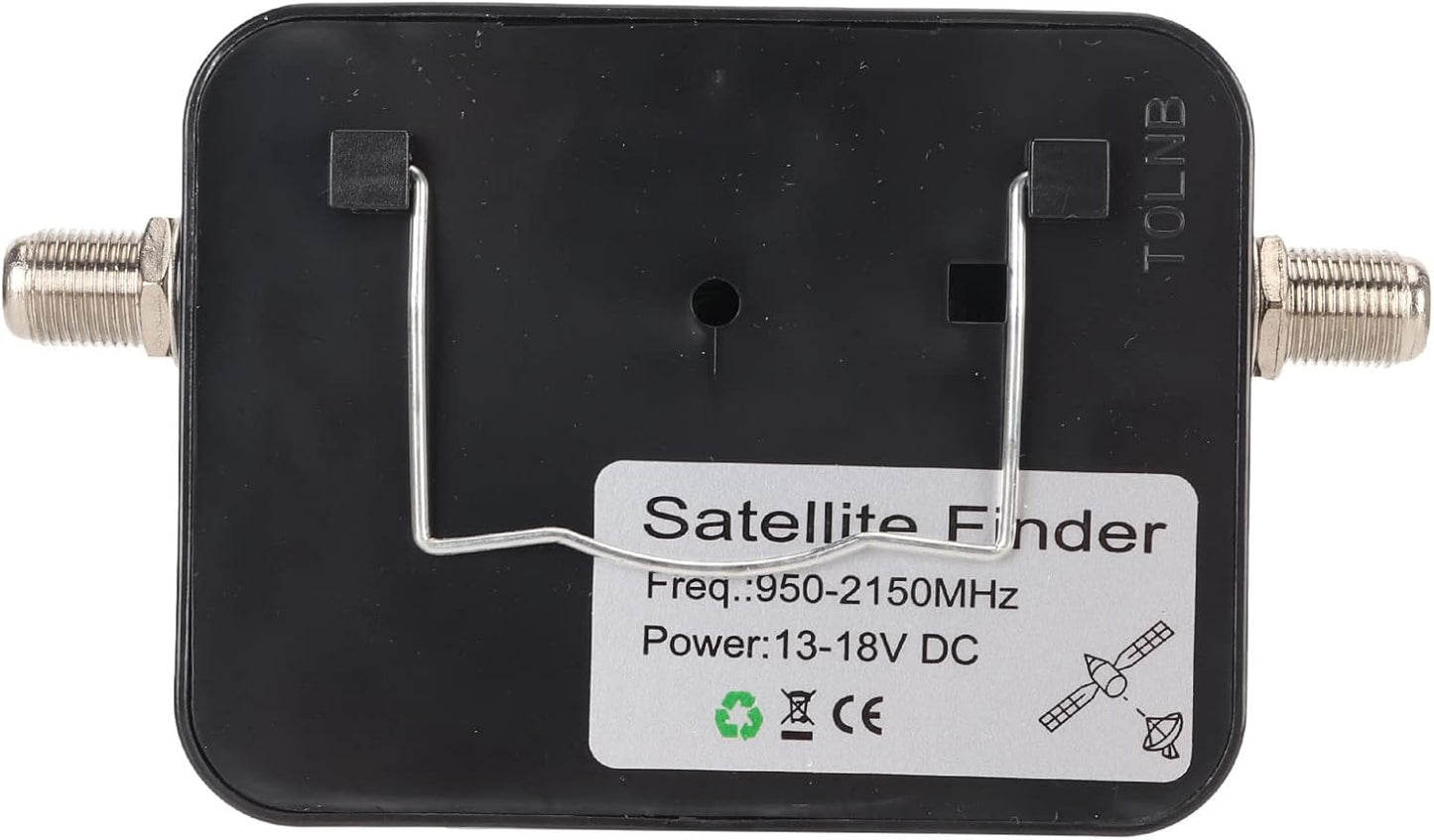 Haofy Satellite Finder Digital SAT Meter Signal Locator for C Band KU Band Tuning with 0.95-2.15GHz Range 75Ω Impedance ABS Material DC13-18V