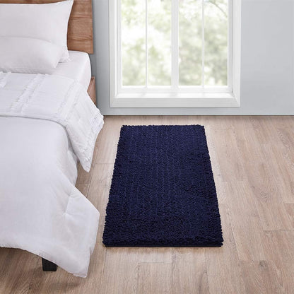 Walensee Bathroom Rug Non Slip Bath Mat (24x17 Inch Blush) Water Absorbent Super Soft Shaggy Chenille Machine Washable Dry Extra Thick Perfect Absorbant Best Small Plush Carpet for Shower Floor