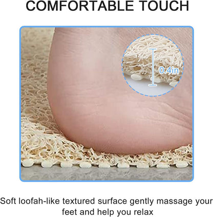 Loofah Mats for Shower, Non Slip | Quick Drying | Soft on Your Feet | Soft Textured Shower Mat Bath Mat Bathtub Mat Massage Mat Loofah Mat for Bathroom,Shower Tub or Wet Areas