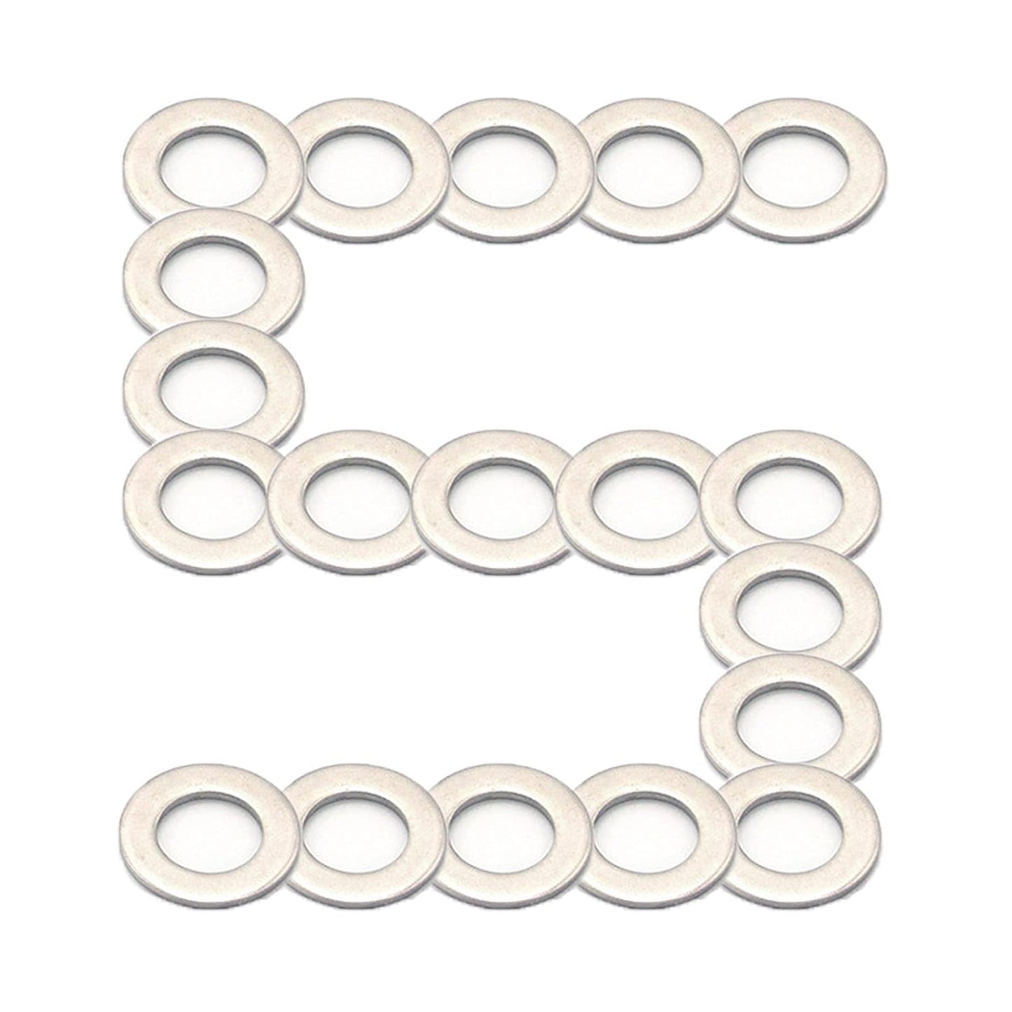 Fajoeda M6 Flat Washers 120Pcs M6 304 Stainless Steel Flat Washer for Bolts Screws, M6 x 12 mm x 1.5 mm