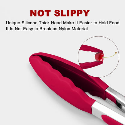 Purilite Select Silicone &amp; Stainless Steel Kitchen Tongs