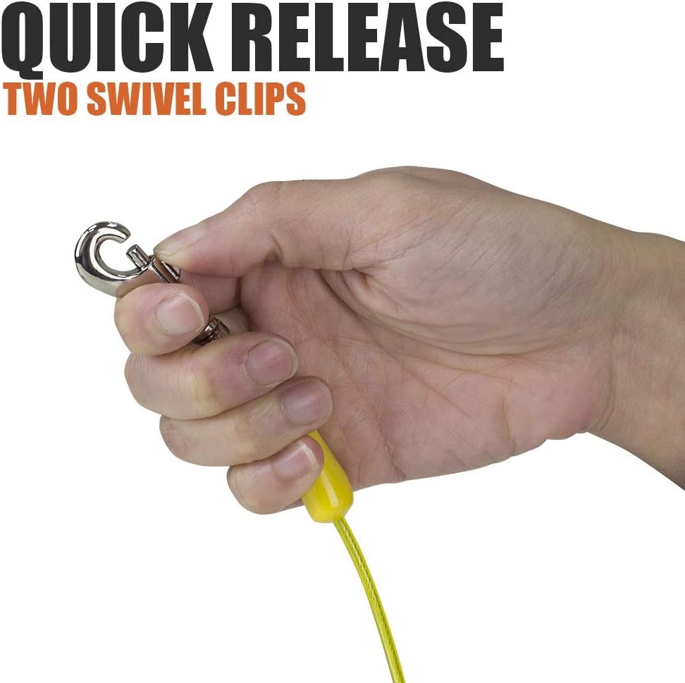BV Pet Small Tie Out Cable for Dog up to 35 Pound, 25-Feet